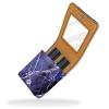 YTYVAGT Lipstick Case,Leather Lip Gloss Lipstick Organizer with Mirror,Mini Lipstick Holder Bag,Blue Marble Black Texture view 2