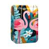 YTYVAGT Makeup Organizer,Makeup Lipstick Case for Outside Mini Bag Travel Cosmetic Pouch,Tropical Leaves Flamingo Flowers view 1