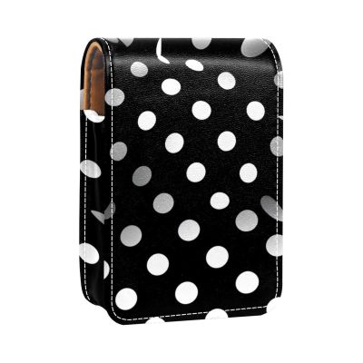 YTYVAGT Lipstick Case,Portable Makeup Bag Cosmetic Pouch,Lipstick Holder Makeup Organizer,Classic Polka Dot