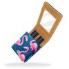 YTYVAGT Lipstick Case,Portable Makeup Bag Cosmetic Pouch,Lipstick Holder Makeup Organizer,Flamingo Tropical Palm Leaf view 2