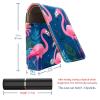 YTYVAGT Lipstick Case,Portable Makeup Bag Cosmetic Pouch,Lipstick Holder Makeup Organizer,Flamingo Tropical Palm Leaf view 3