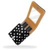 YTYVAGT Lipstick Case,Portable Makeup Bag Cosmetic Pouch,Lipstick Holder Makeup Organizer,Black White Dots view 2