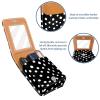 YTYVAGT Lipstick Case,Portable Makeup Bag Cosmetic Pouch,Lipstick Holder Makeup Organizer,Black White Dots view 4