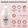 SVECKE Lash Shampoo 34fl.oz/1L, Eyelash Shampoo for Lash Extension, Eyelash Extension Cleanser, Lash Eyelid Foam Cleaning Kit for Salon Use and Home Use view 3