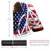 YTYVAGT Lipstick Case,Leather Lip Gloss Lipstick Organizer with Mirror,Mini Lipstick Holder Bag,Vintage American Flag Peace Love Sign view 3