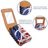 YTYVAGT Lipstick Case,Leather Lip Gloss Lipstick Organizer with Mirror,Mini Lipstick Holder Bag,Vintage American Flag Peace Love Sign view 4