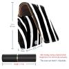 YTYVAGT Lipstick Case,Leather Lip Gloss Lipstick Organizer with Mirror,Mini Lipstick Holder Bag,Zebra Stripes view 3