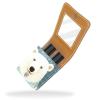 YTYVAGT Lipstick Case,Leather Lip Gloss Lipstick Organizer with Mirror,Mini Lipstick Holder Bag,White Bear Dot Cartoon view 2