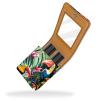 YTYVAGT Lipstick Case,Leather Lip Gloss Lipstick Organizer with Mirror,Mini Lipstick Holder Bag,Tropical Toucan Parrot Leaves view 2