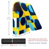 YTYVAGT Lipstick Case,Leather Lip Gloss Lipstick Organizer with Mirror,Mini Lipstick Holder Bag,Blue White Yellow Pattern view 3