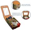 YTYVAGT Lipstick Case,Leather Lip Gloss Lipstick Organizer with Mirror,Mini Lipstick Holder Bag,White Rabbit with Eggs Easter view 4