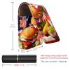 YTYVAGT Lipstick Case,Leather Lip Gloss Lipstick Organizer with Mirror,Mini Lipstick Holder Bag,American Hat Food view 3