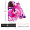 YTYVAGT Lipstick Case,Leather Lip Gloss Lipstick Organizer with Mirror,Mini Lipstick Holder Bag,Abstract Pink Camo view 3