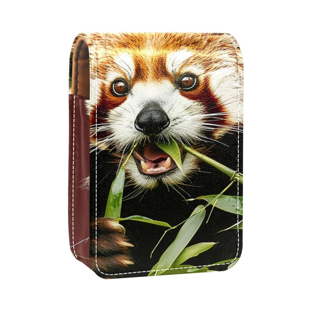YTYVAGT Lipstick Case,Portable Makeup Bag Cosmetic Pouch,Lipstick Holder Makeup Organizer,Cute Little Panda Forest