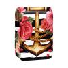 YTYVAGT Lipstick Case,Portable Makeup Bag Cosmetic Pouch,Lipstick Holder Makeup Organizer,Anchor Flower Black and White Stripes view 1