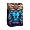 YTYVAGT Lipstick Case,Leather Lip Gloss Lipstick Organizer with Mirror,Mini Lipstick Holder Bag,Ethnic Print Color Owl view 1