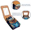 YTYVAGT Lipstick Case,Leather Lip Gloss Lipstick Organizer with Mirror,Mini Lipstick Holder Bag,Ethnic Print Color Owl view 4