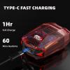 Cyberpunk Mini Electric Shaver, Portable Electric Razor for Men, Smart Display, IPX7 Waterproof, Wet & Dry Shaving, Rechargeable Cordless Rotary Shaver for Home, Office, Car, Gifts view 3