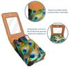 YTYVAGT Lipstick Case,Portable Makeup Bag Cosmetic Pouch,Lipstick Holder Makeup Organizer,Feather Texture Peacock view 4