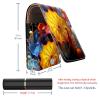 YTYVAGT Lipstick Case,Leather Lip Gloss Lipstick Organizer with Mirror,Mini Lipstick Holder Bag,Art Style Flower Colorful view 3