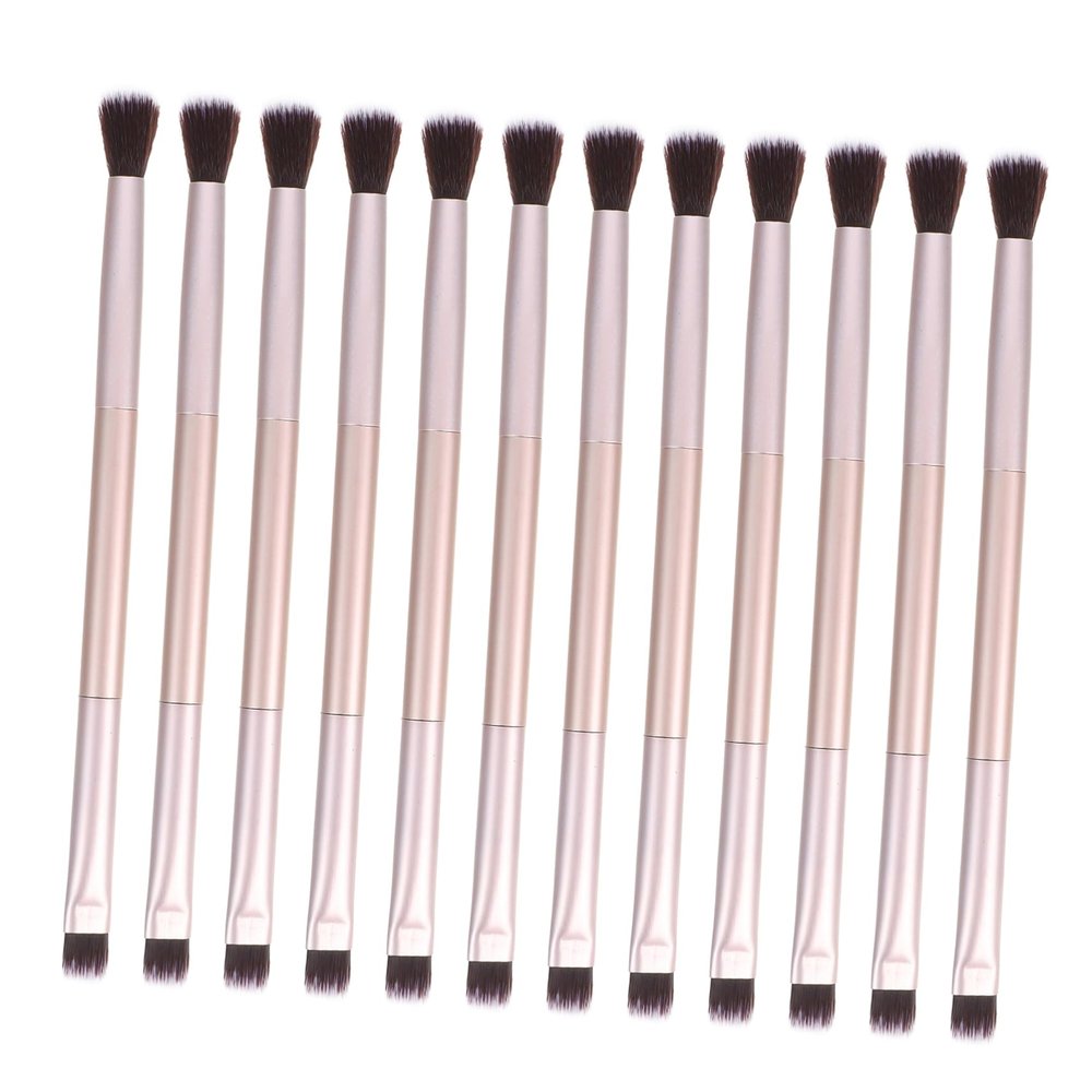 Mikinona 20pcs Double-ended Eyeshadow Brush for Makeup Blending and Application Soft Bristles for Eye Shadow and Nose Shadow Versatile Cosmetic Brush Rose Gold