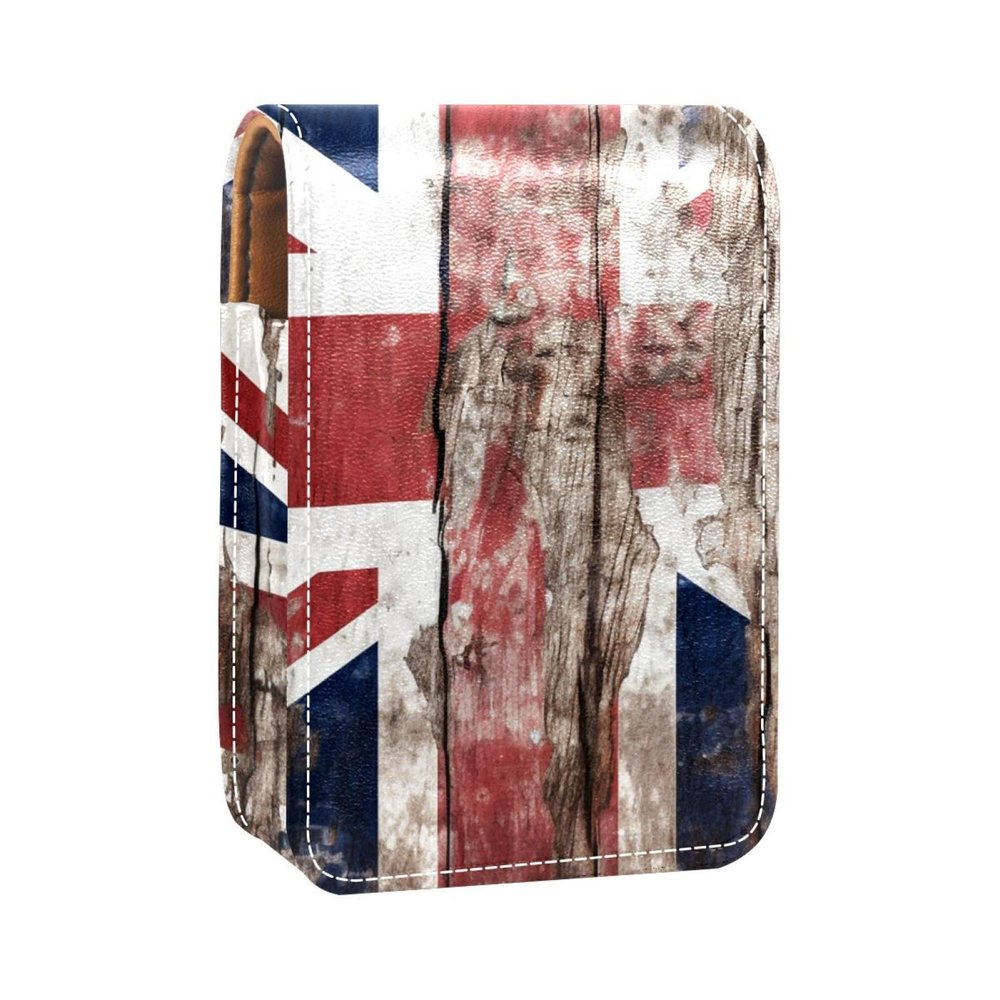 YTYVAGT Lipstick Case,Portable Makeup Bag Cosmetic Pouch,Lipstick Holder Makeup Organizer,British Flag Wall Texture