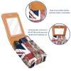YTYVAGT Lipstick Case,Portable Makeup Bag Cosmetic Pouch,Lipstick Holder Makeup Organizer,British Flag Wall Texture view 4