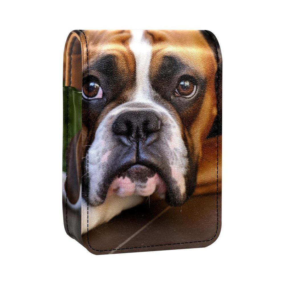 YTYVAGT Makeup Organizer,Makeup Lipstick Case for Outside Mini Bag Travel Cosmetic Pouch,Boxer Dog on the Grass