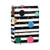 YTYVAGT Lipstick Case,Portable Makeup Bag Cosmetic Pouch,Lipstick Holder Makeup Organizer,Black and White Stripe Dot view 1