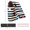 YTYVAGT Lipstick Case,Portable Makeup Bag Cosmetic Pouch,Lipstick Holder Makeup Organizer,Black and White Stripe Dot view 3