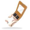 YTYVAGT Lipstick Case,Leather Lip Gloss Lipstick Organizer with Mirror,Mini Lipstick Holder Bag,Baseball Lines Texture view 2