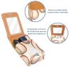 YTYVAGT Lipstick Case,Leather Lip Gloss Lipstick Organizer with Mirror,Mini Lipstick Holder Bag,Baseball Lines Texture view 4