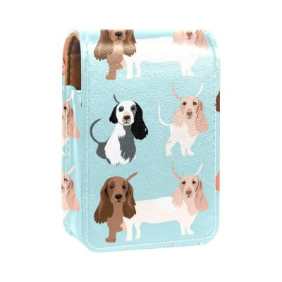 YTYVAGT Lipstick Case,Portable Makeup Bag Cosmetic Pouch,Lipstick Holder Makeup Organizer,Dachshund Dog and Bone