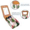 YTYVAGT Lipstick Case,Portable Makeup Bag Cosmetic Pouch,Lipstick Holder Makeup Organizer,Christmas Striped Trees Snow view 4
