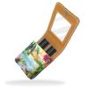 YTYVAGT Lipstick Case,Leather Lip Gloss Lipstick Organizer with Mirror,Mini Lipstick Holder Bag,Tropical Retro Beach Flowers view 2