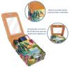 YTYVAGT Lipstick Case,Leather Lip Gloss Lipstick Organizer with Mirror,Mini Lipstick Holder Bag,Tropical Retro Beach Flowers view 4