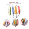 FOYTOKI 4pcs Dual-sided Exfoliating Body Scrubber Woven Bath Back Scrubber for Deep Cleansing for and Spa Includes Pink Green Blue Yellow Colors view 3