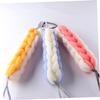 FOYTOKI 4pcs Dual-sided Exfoliating Body Scrubber Woven Bath Back Scrubber for Deep Cleansing for and Spa Includes Pink Green Blue Yellow Colors view 4