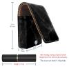 YTYVAGT Lipstick Case,Leather Lip Gloss Lipstick Organizer with Mirror,Mini Lipstick Holder Bag,Black Marble Pattern Print view 3