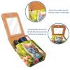YTYVAGT Travel Lipstick Organizer Case,Lipstick Case Portable Makeup Bag With Mirror,Cute Kitten Flower Grass view 4