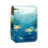YTYVAGT Lipstick Case,Leather Lip Gloss Lipstick Organizer with Mirror,Mini Lipstick Holder Bag,Water Fish Lotus Leaf view 1
