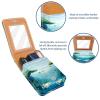 YTYVAGT Lipstick Case,Leather Lip Gloss Lipstick Organizer with Mirror,Mini Lipstick Holder Bag,Water Fish Lotus Leaf view 4