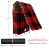 YTYVAGT Lipstick Case,Leather Lip Gloss Lipstick Organizer with Mirror,Mini Lipstick Holder Bag,Black Red Stripe Plaid view 3