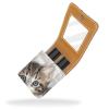YTYVAGT Lipstick Case,Leather Lip Gloss Lipstick Organizer with Mirror,Mini Lipstick Holder Bag,Cute Cat view 2