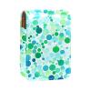 YTYVAGT Lipstick Case,Leather Lip Gloss Lipstick Organizer with Mirror,Mini Lipstick Holder Bag,Watercolor Blue Green Dots view 1