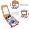 YTYVAGT Lipstick Case,Leather Lip Gloss Lipstick Organizer with Mirror,Mini Lipstick Holder Bag,Flowering Flowers and Butterflies view 4