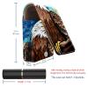 YTYVAGT Travel Lipstick Organizer Case,Lipstick Case Portable Makeup Bag With Mirror,American Flag White Headed Eagle view 3