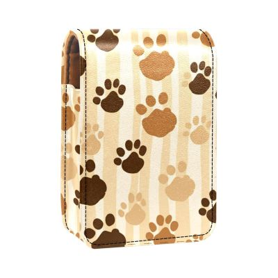 YTYVAGT Lipstick Case,Portable Makeup Bag Cosmetic Pouch,Lipstick Holder Makeup Organizer,Cute Animal Dog Paw Pattern
