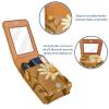 YTYVAGT Travel Lipstick Organizer Case,Lipstick Case Portable Makeup Bag With Mirror,Flower Leaves Daisy view 4