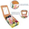 YTYVAGT Travel Lipstick Organizer Case,Lipstick Case Portable Makeup Bag With Mirror,Colorful Daisies in Spring Meadow view 4